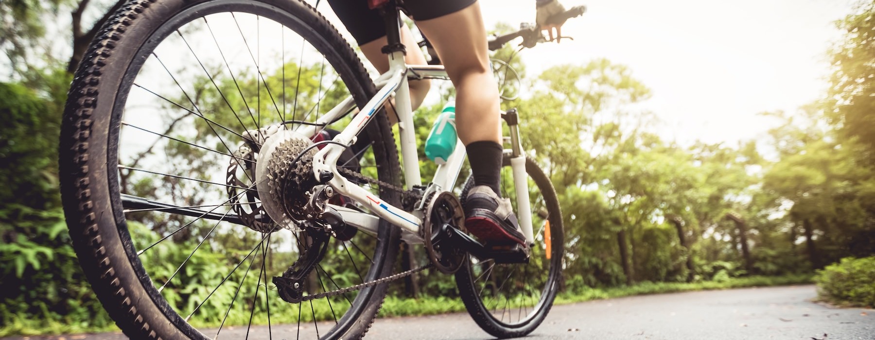 a person riding a bicycle