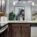 a kitchen with black appliances